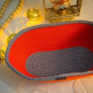 Red Cotton Cord and Basket