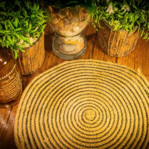 Cotton cord oval plate