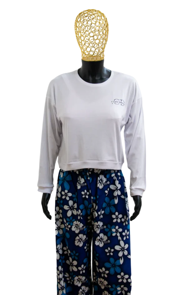 Cozy Dreams Grey pajamas with light blue pants