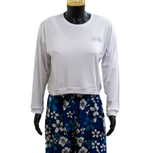 Cozy Dreams White pajamas with light blue pants